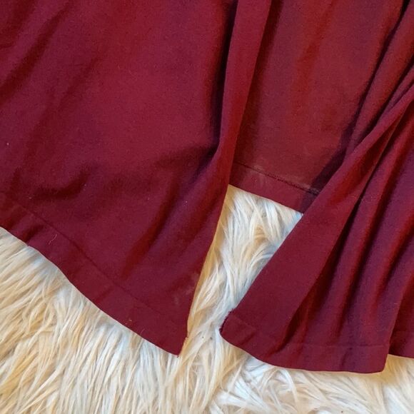 M.Rena Burgundy Long Open Lightweight Top (Size: Small) - Picture 13 of 14